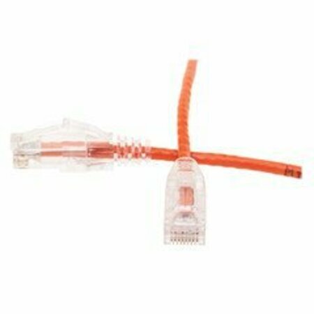 SWE-TECH 3C Cat6 Orange Slim Ethernet Patch Cable, Snagless/Molded Boot, 6 inch FWT10X8-83100.5